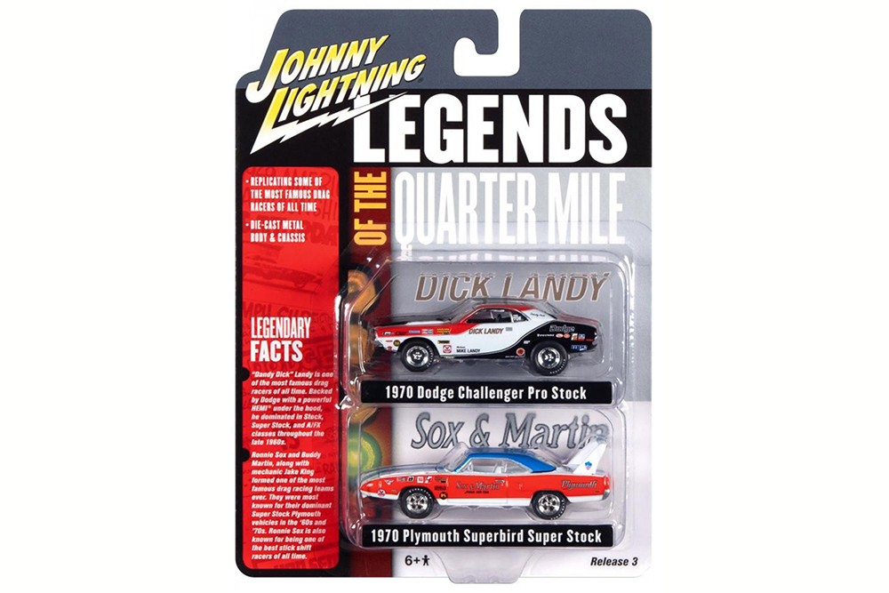 PLYMOUTH & DODGE LEGENDS OF THE QUARTER MILE SET 2 MODELS 1970 (ДЛИНА МОДЕЛИ 6-10 СМ)
