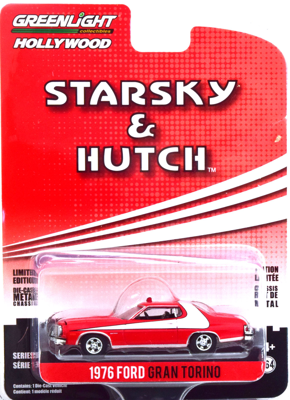 FORD GRAN TORINO STARSKY HUTCH 1976 RED WHITE (ДЛИНА МОДЕЛИ 6-10 СМ)