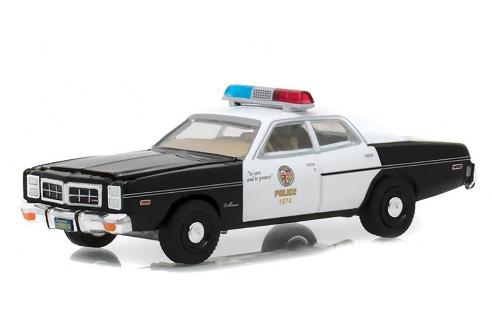 DODGE MONACO "METROPOLITAN POLICE" 1977 (ИЗ К/Ф "ТЕРМИНАТОР") (ДЛИНА МОДЕЛИ 6-10 СМ)