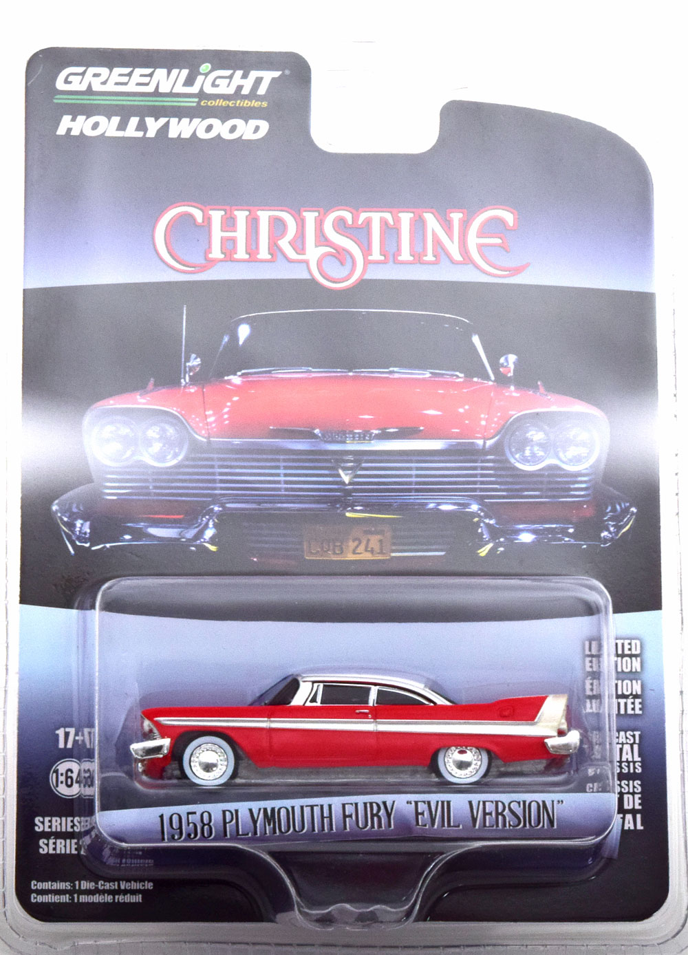 PLYMOUTH FURY CHRISTINE 1958 RED WHITE (ДЛИНА МОДЕЛИ 6-10 СМ)