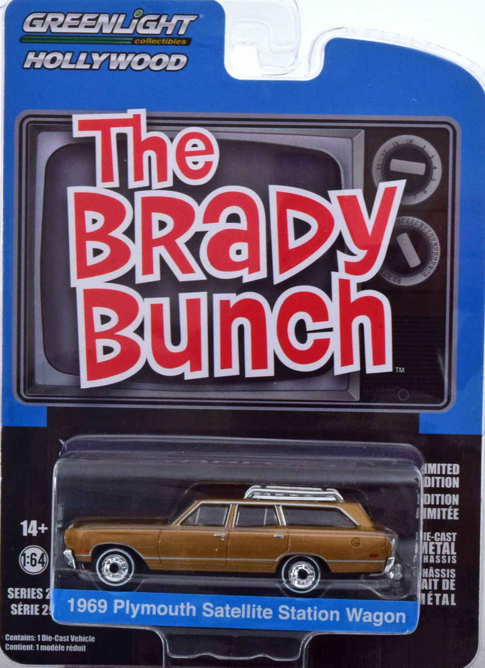 PLYMOUTH SATELLITE STATION WAGON THE BRADY BUNCH 1969 (ДЛИНА МОДЕЛИ 6-10 СМ)