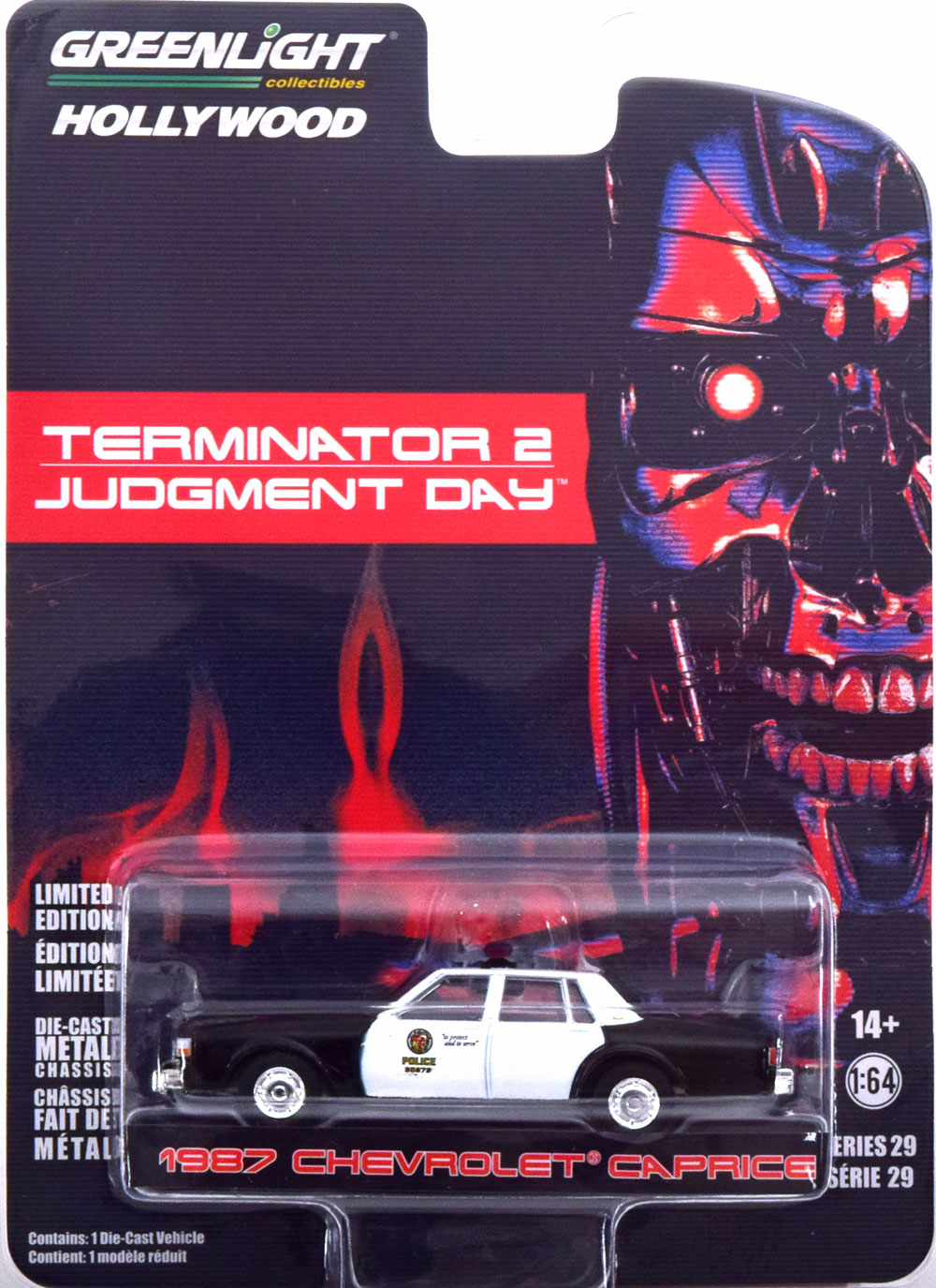 CHEVROLET CAPRICE POLICE TERMINATOR 2 1987 (ДЛИНА МОДЕЛИ 6-10 СМ)