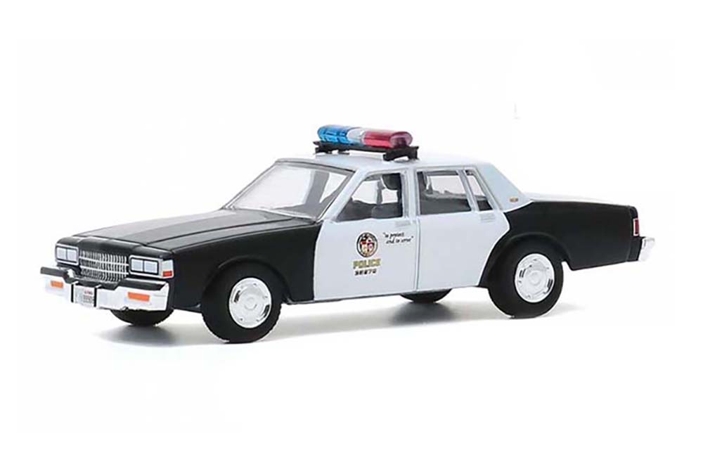 CHEVROLET CAPRICE METROPOLITAN POLICE 1987 ИЗ К/Ф "ТЕРМИНАТОР 2: СУДНЫЙ ДЕНЬ (ЗЕЛЕНЫЕ КОЛЕСА) (ДЛИНА МОДЕЛИ 6-10 СМ)