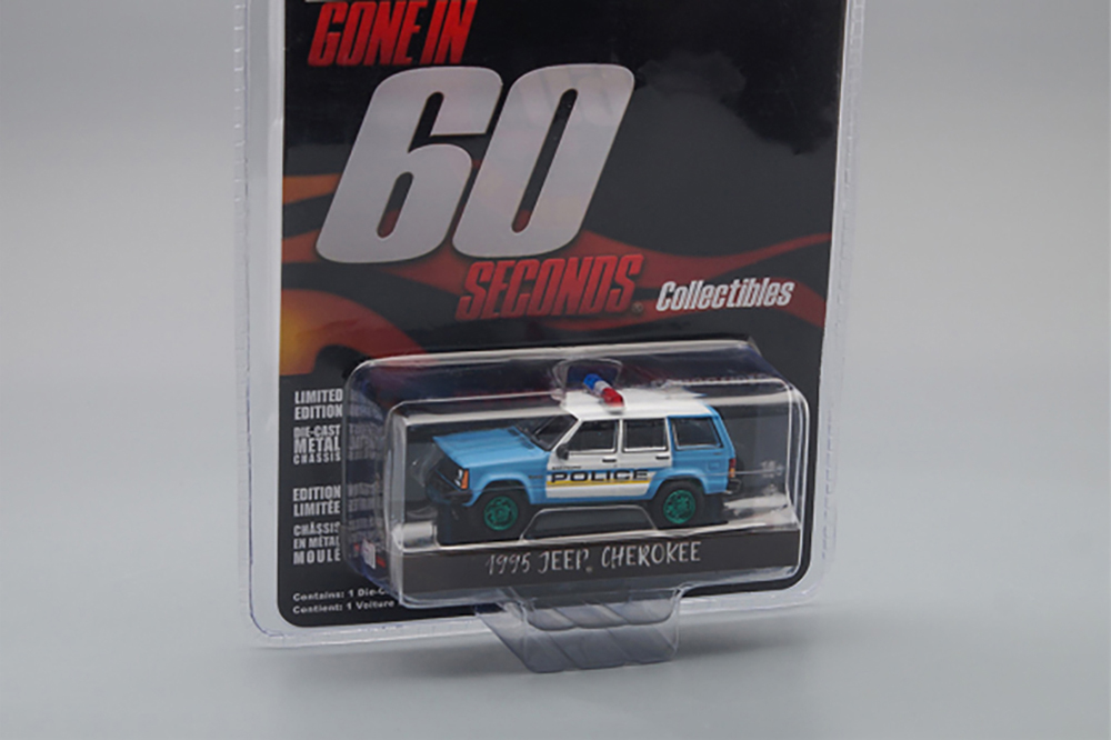 JEEP CHEROKEE 4Х4 "SAN PEDRO POLICE" 1995 (ИЗ К/Ф "УГНАТЬ ЗА 60 СЕКУНД") (ДЛИНА МОДЕЛИ 6-10 СМ)