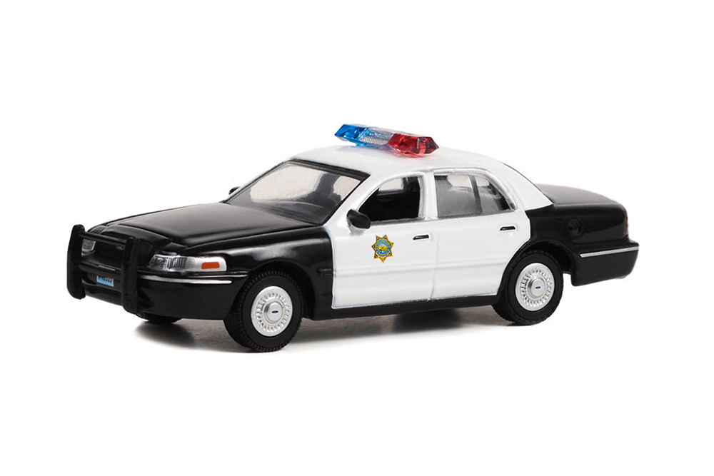 FORD CROWN VICTORIA POLICE INTERCEPTOR RENO SHERIFF'S DEPARTMENT МАШИНА ДЖИМА ДАНГЛ 1998 (ИЗ Т/С РИНО 911) (ДЛИНА МОДЕЛИ 6-10 СМ)