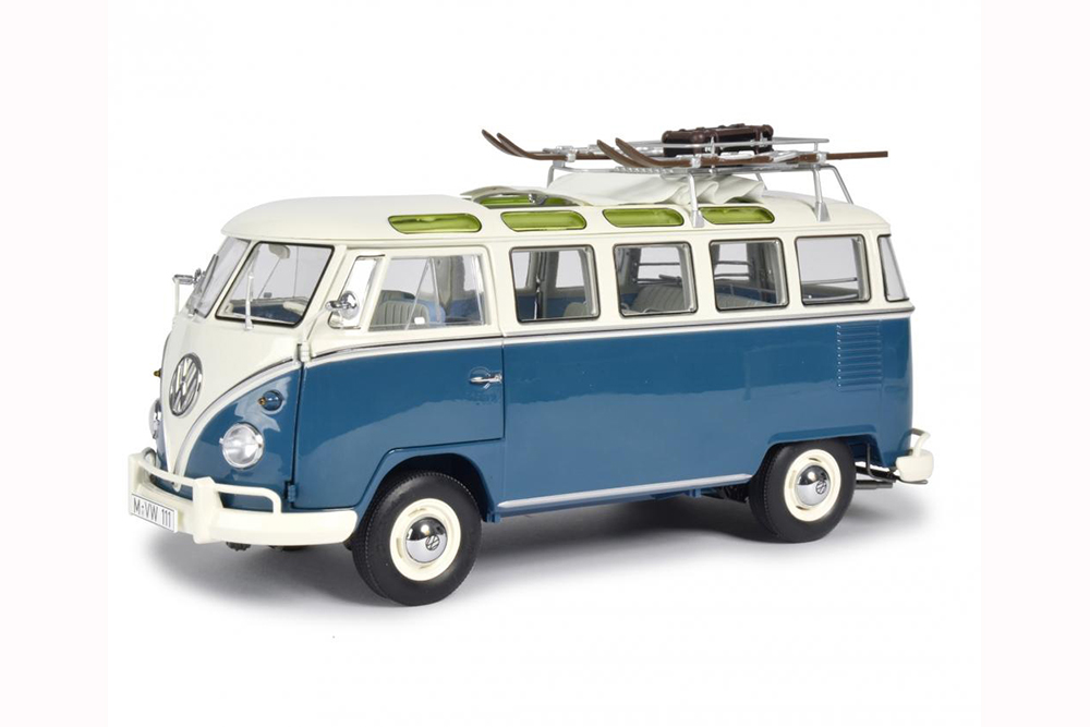 VW VOLKSWAGEN T1B SAMBA WINTERSPORT 1962 BEIGE/MARINO