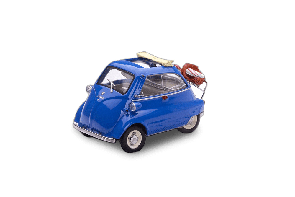 BMW ISETTA ГОЛУБОЙ С УТВАРЬЮ ДЛЯ ПИКНИКА