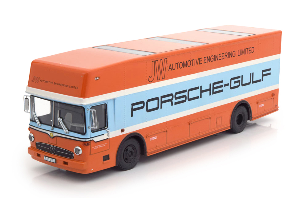 MERCEDES-BENZ O317 PORSCHE RACE TRANSPORTER GULF (1968) / МЕРСЕДЕС-БЕНЦ O317 ПОРШЕ РАКЕ ТРАНСПОРТЕР ГУЛФ