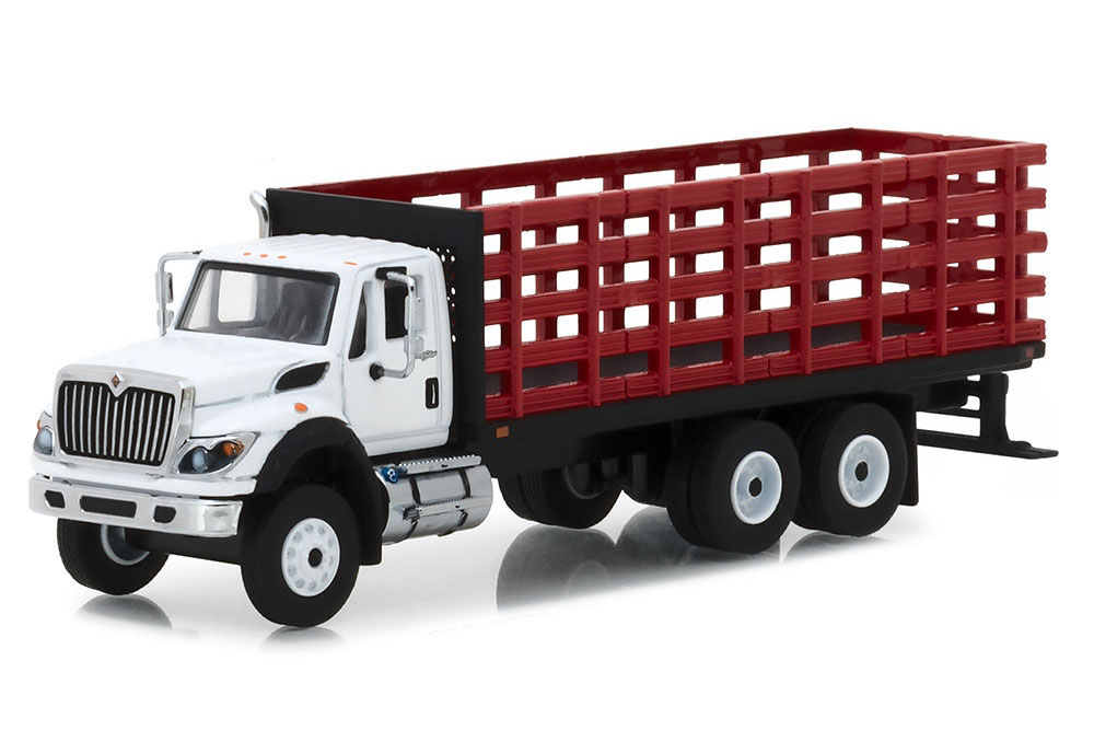 INTERNATIONAL WORKSTAR PLATFORM STAKE TRUCK 2018 RED (ДЛИНА ПРИМЕРНО 16 СМ)