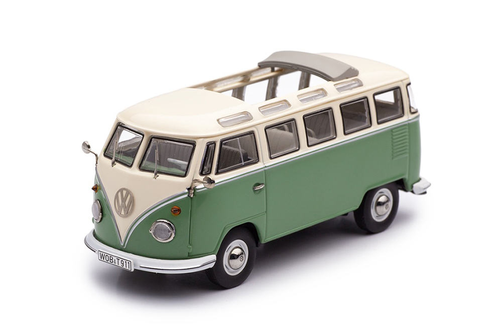 VW VOLKSWAGEN SAMBA T1 БЕЖЕВЫЙ С ЗЕЛЕНЫМ