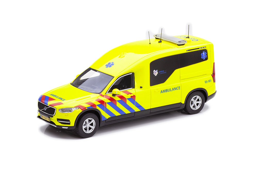 VOLVO NILSSON XC90 AMBULANCE СКОРАЯ ПОМОЩЬ НА БАЗЕ VOLVO XC90 НИДЕРЛАНДЫ ЖЕЛТЫЙ С КРАСНЫМ И СИНИМ