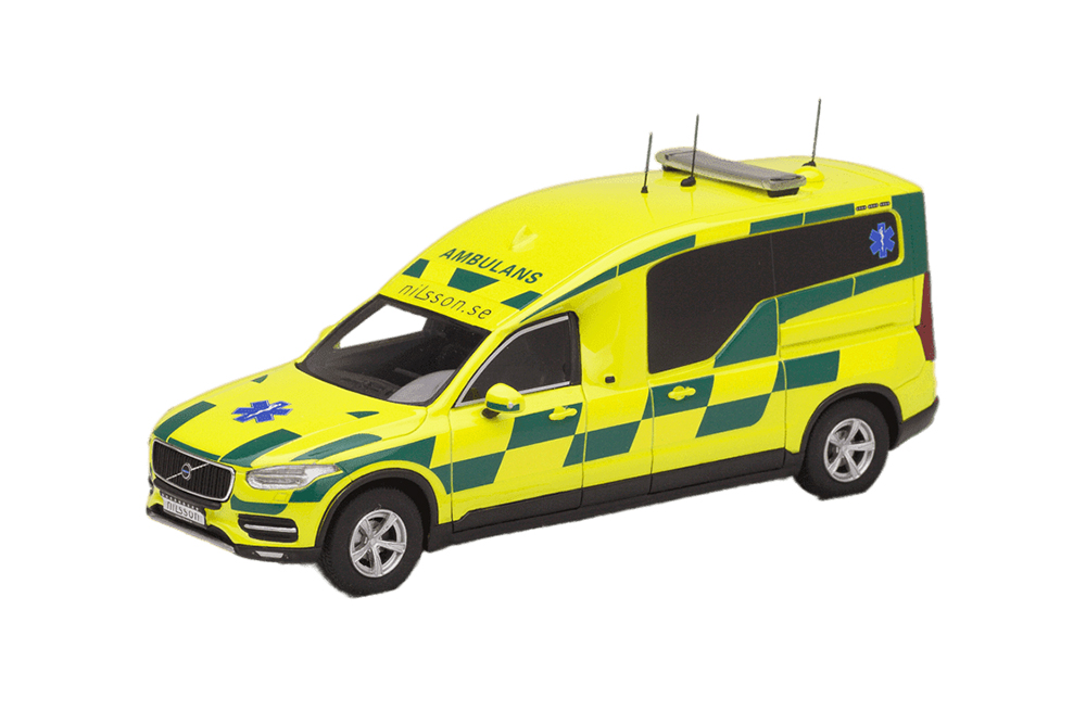VOLVO NILSSON XC90 AMBULANCE (VOLVO XC90) СКОРАЯ ПОМОЩЬ ЖЕЛТЫЙ С ЗЕЛЕНЫМ ШВЕЦИЯ