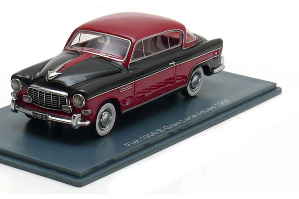 FIAT 1900B GRAN LUCE COUPE 1957 DARKRED BLACK