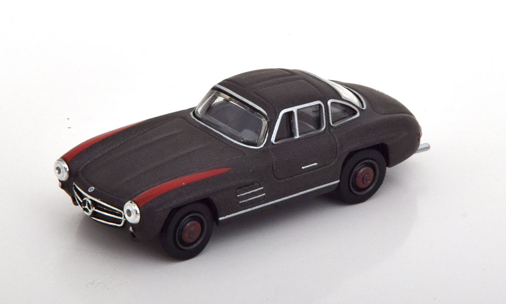 MERCEDES 300SL W198 CUSTOM MATT-GREY RED (ДЛИНА МОДЕЛИ 6-10 СМ)