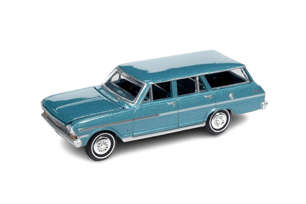 CHEVROLET II NOVA 400 STATION WAGON AQUA POLY (ДЛИНА МОДЕЛИ 6-10 СМ)