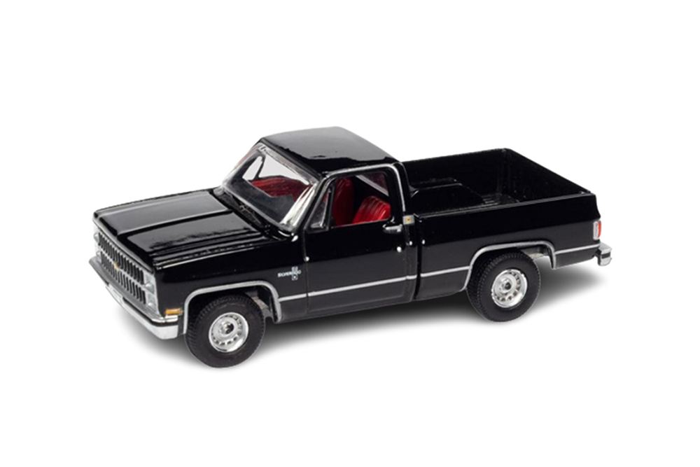 CHEVROLET SILVERADO 10 1982 BLACK (ДЛИНА МОДЕЛИ 6-10 СМ)