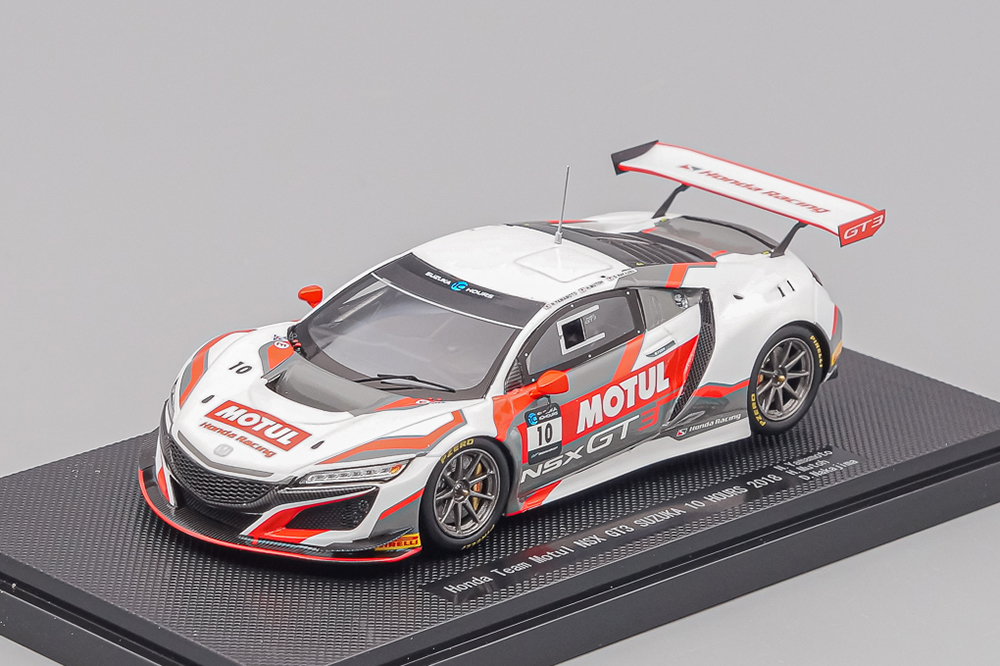 HONDA NSX GT3 #10 10H SUZUKA 2018 YAMAMOTO / MUTOH / NAKAJIMA, RED / WHITE
