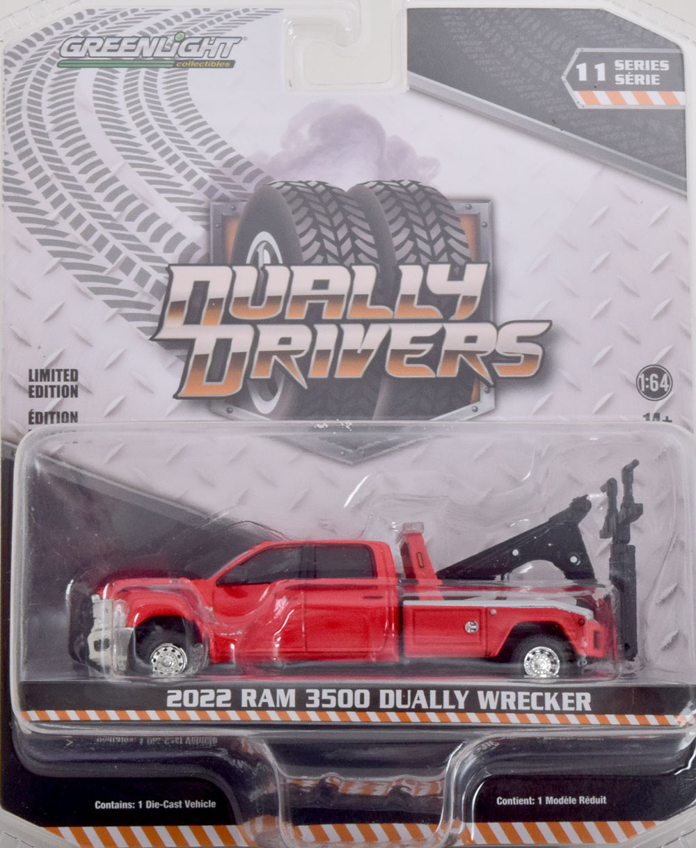 DODGE RAM 3500 DUALLY WRECKER 2022 RED (ДЛИНА МОДЕЛИ 6-10 СМ)