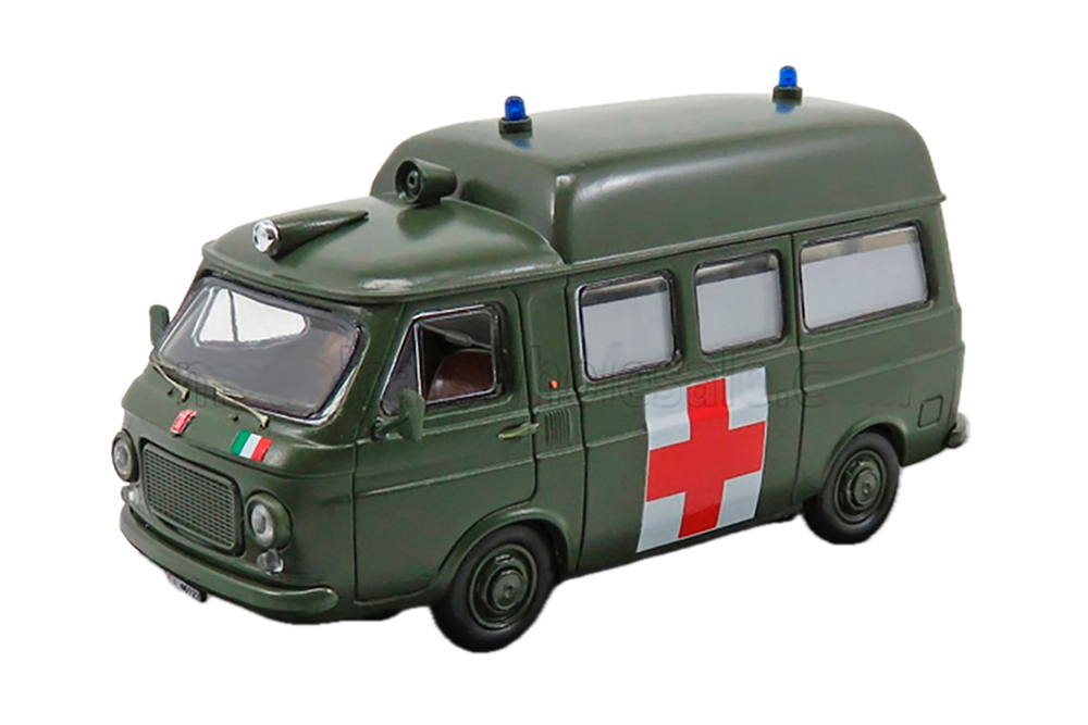 FIAT 238 VAN TETTO ALTO AMBULANZA ESERCITO ITALIANO (1970), MILITARY GREEN
