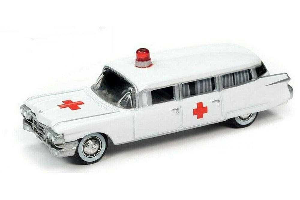 CADILLAC 1959 AMBULANCE (ДЛИНА МОДЕЛИ 6-10 СМ)