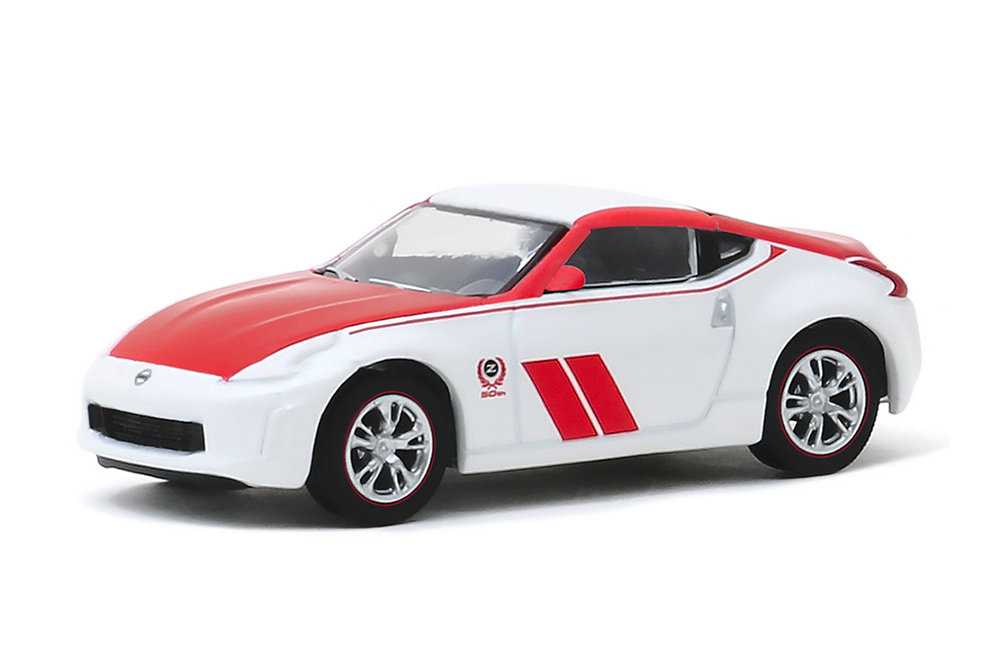 NISSAN 370Z COUPE 50TH ANNIVERSARY 2020 WHITE/RED (ДЛИНА МОДЕЛИ 6-10 СМ)