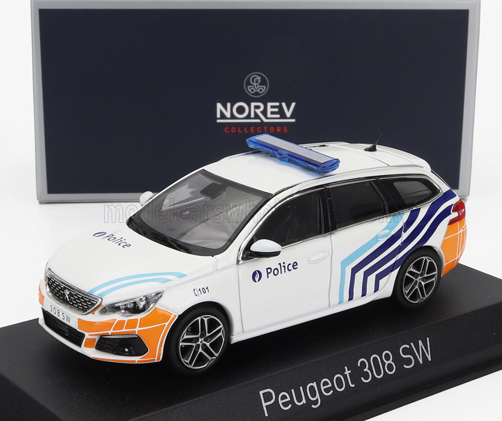 PEUGEOT 308 SW STATION WAGON BELGIAN POLICE 2018, WHITE