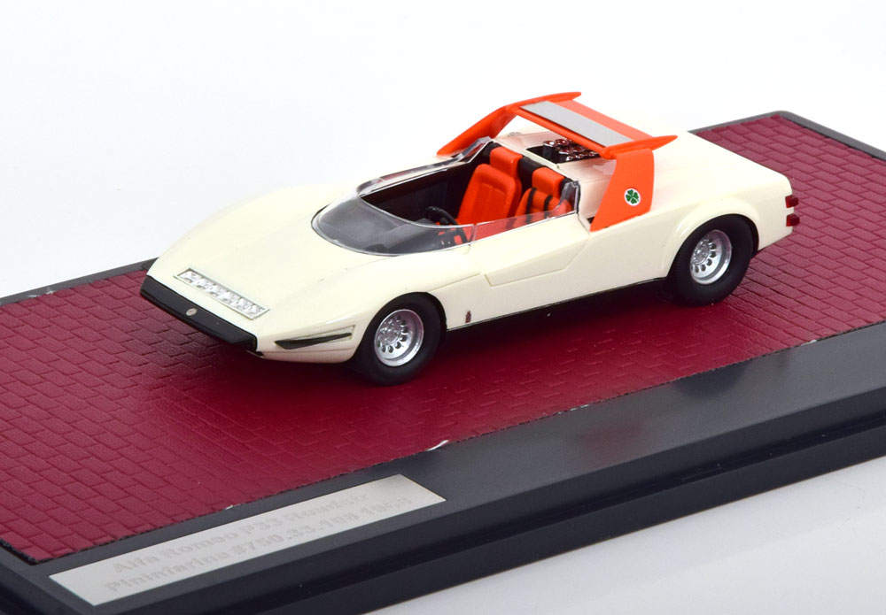 ALFA ROMEO P33 ROADSTER PININFARINA 750 33 108 1968 WHITE ORANGE