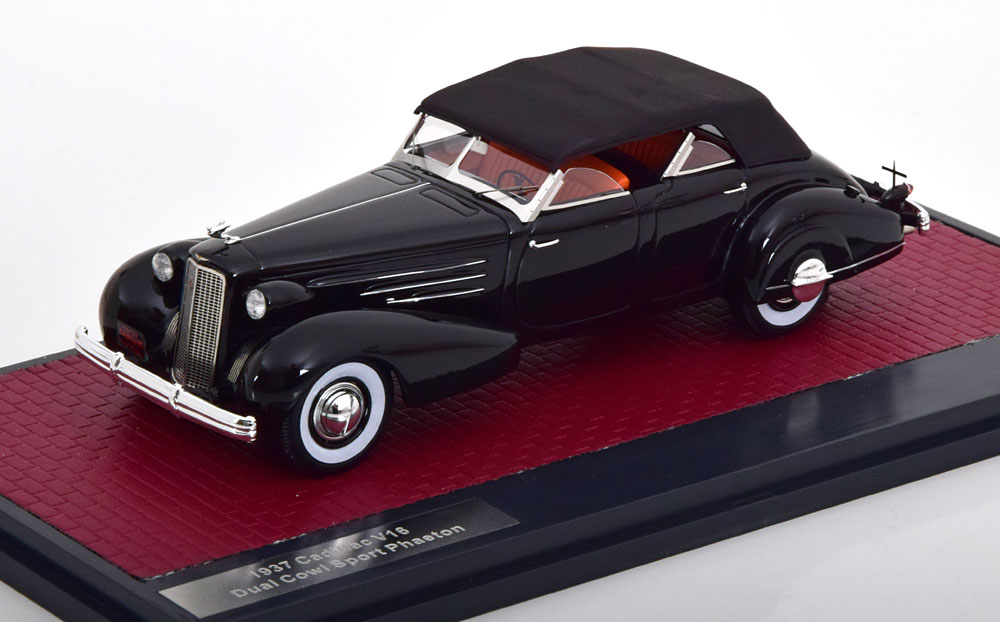 CADILLAC V16 DUAL SPORT PHAETON ROOF CLOSED 1937 BLACK