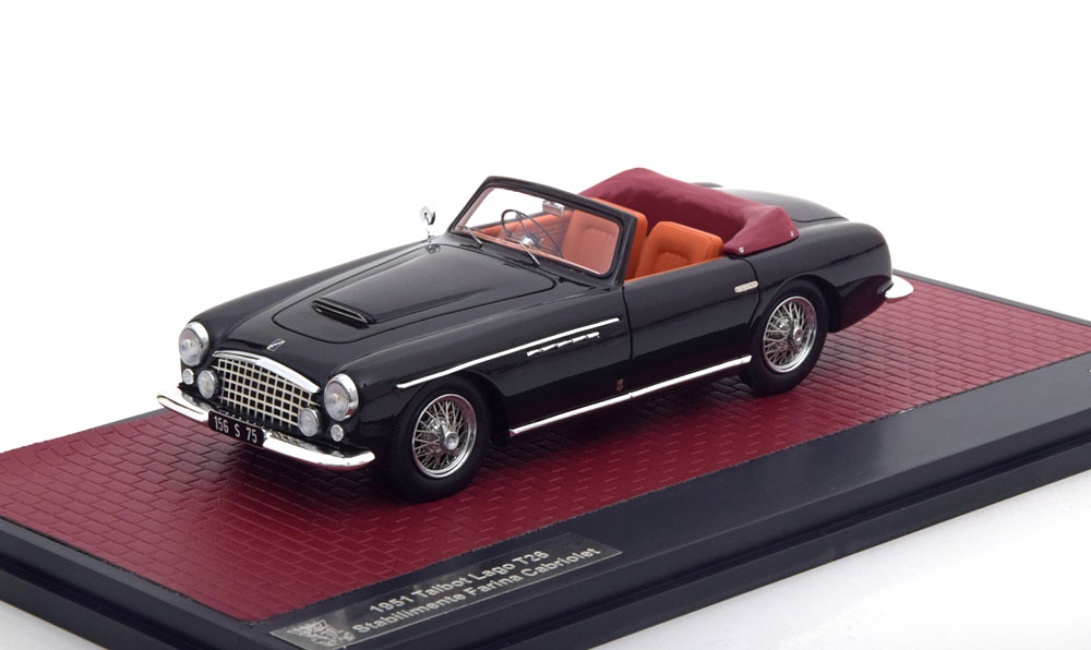 TALBOT LAGO T26 STABILIMENTE FARINA CONVERTIBLE 1951 BLACK