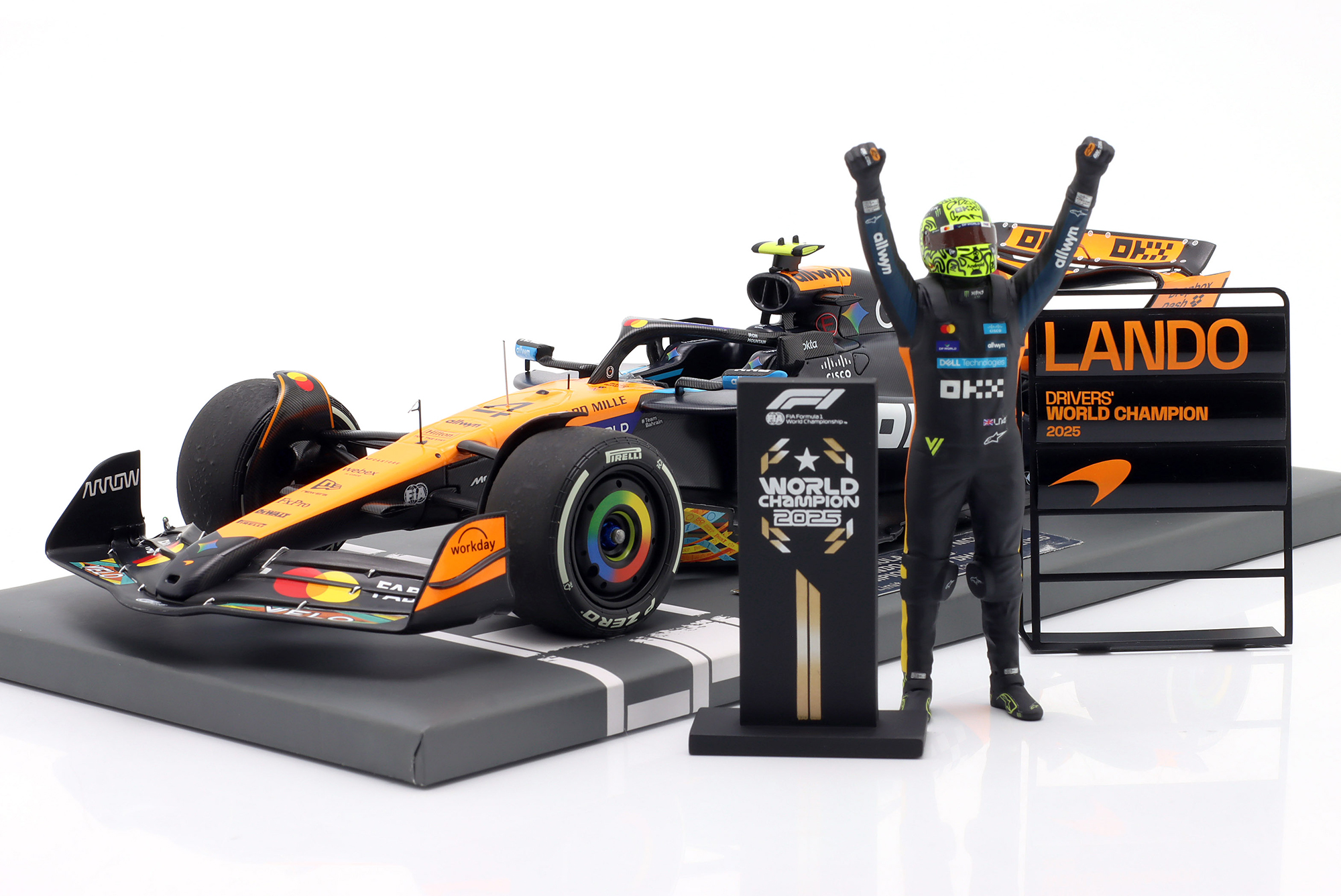 MCLAREN MCL39 #4 3RD ABU DHABI GP FORMULA 1 WORLD CHAMPION 2025 LANDO NORRIS / МАКЛАРЕН MCL39 3 МЕСТО АБУ-ДАБИ ГРАН-ПРИ ФОРМУЛА-1 ЧЕМПИОН МИРА ЛАНДО НОРРИС