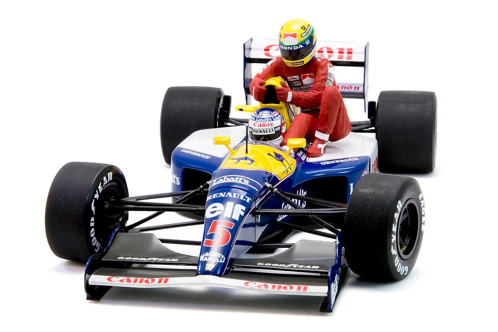 WILLIAMS FW14 AYRTON SENNA RIDING NIGEL MANSELL BRITISH GP 1991 #5 / ВИЛЬЯМС