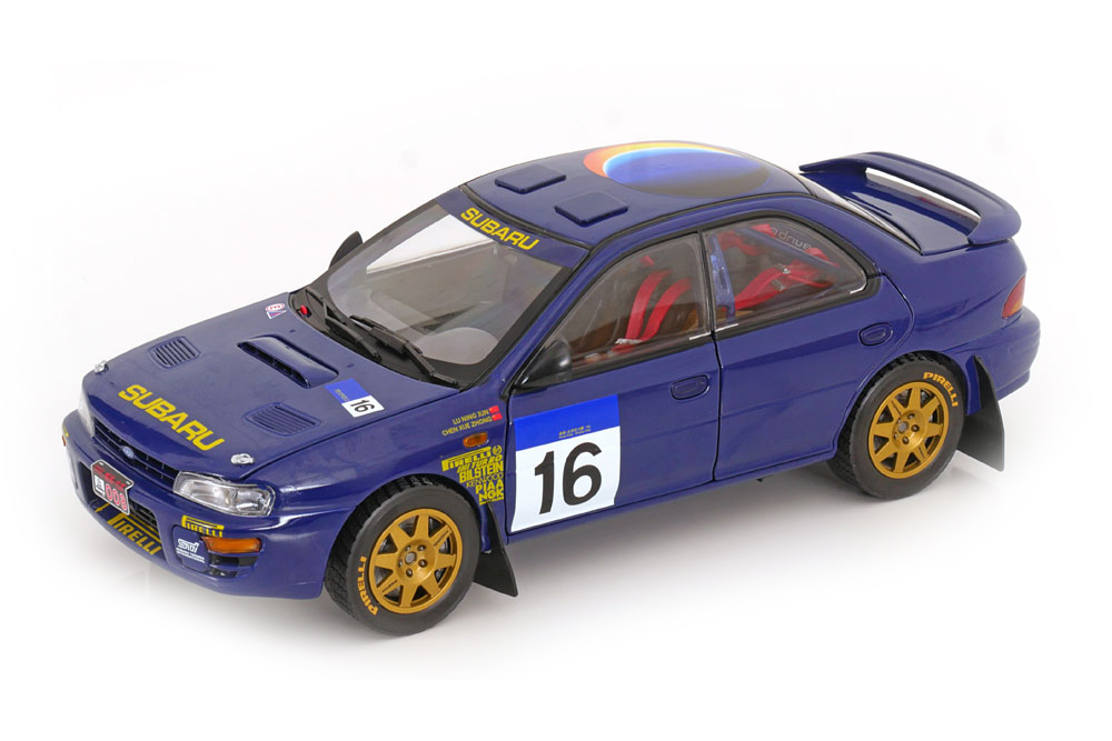 SUBARU IMPREZA 555 NO.16, RALLY HONG KONG BEIJING LU NIN JUN/CHEN XUE ZHONG 1995 LIMITED EDITION 299 PCS.