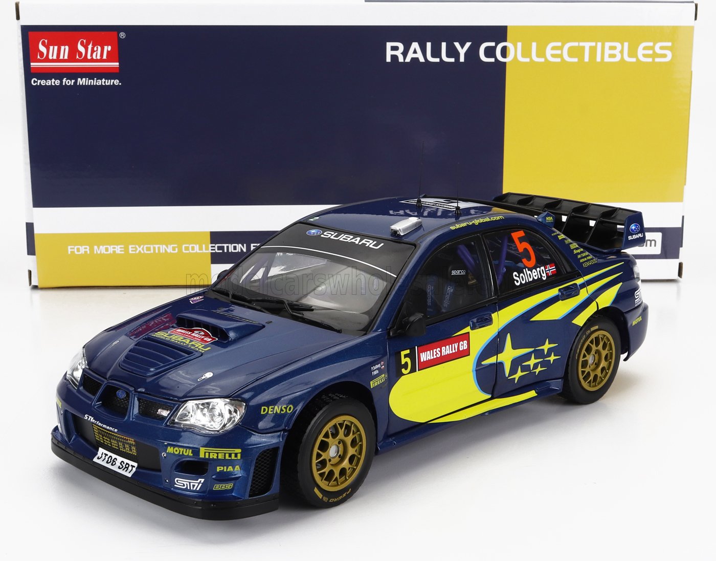 SUBARU IMPREZA WRC06 N5 3RD RALLY WALES GB 2006 P.SOLBERG - P.MILLS, BLU YELLOW