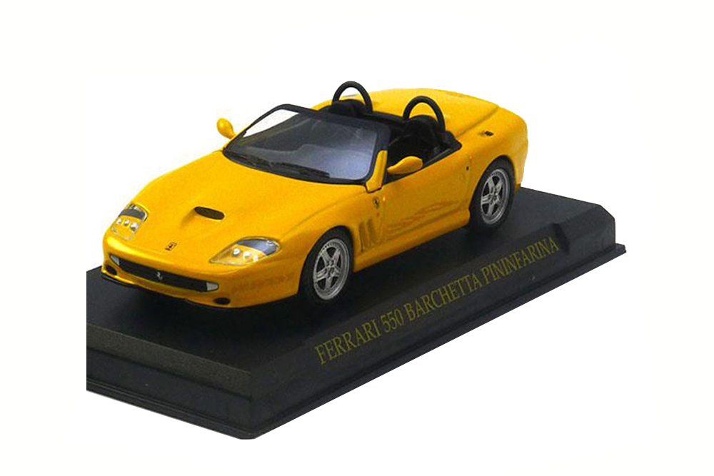 FERRARI 550 BARCHETTA PININFARINA 2001 YELLOW (ACRYL BOX)