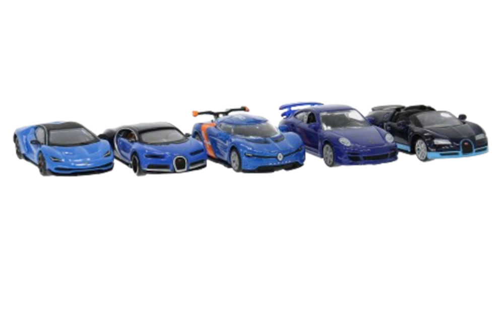 BUGATTI CHIRON – VEYRON – PORCHE 911 TURBO – LAMBORGHINI CENTENARIO – ALPINE A110 НАБОР ИЗ 5-ТИ МОДЕЛЕЙ (ДЛИНА МОДЕЛИ 3-5 СМ)