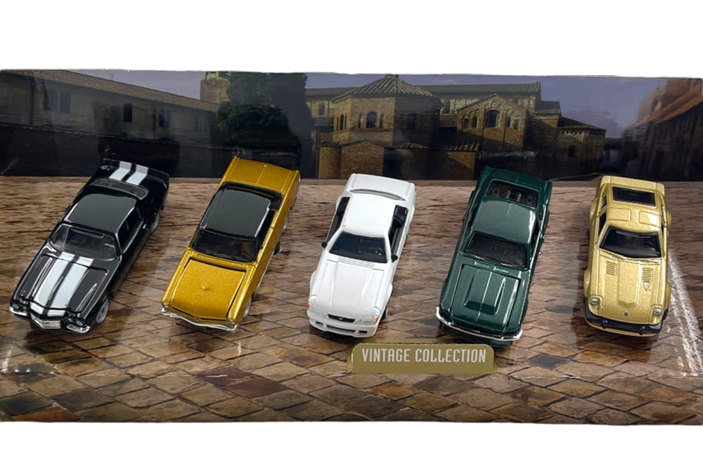 FORD MUSTANG LX+MUSTANG GT+CHEVROLET CAMARO+PONTIAC GTO+DATSUN 280 ZX НАБОР ИЗ 5-ТИ МОДЕЛЕЙ (ДЛИНА МОДЕЛИ 3-5 СМ)