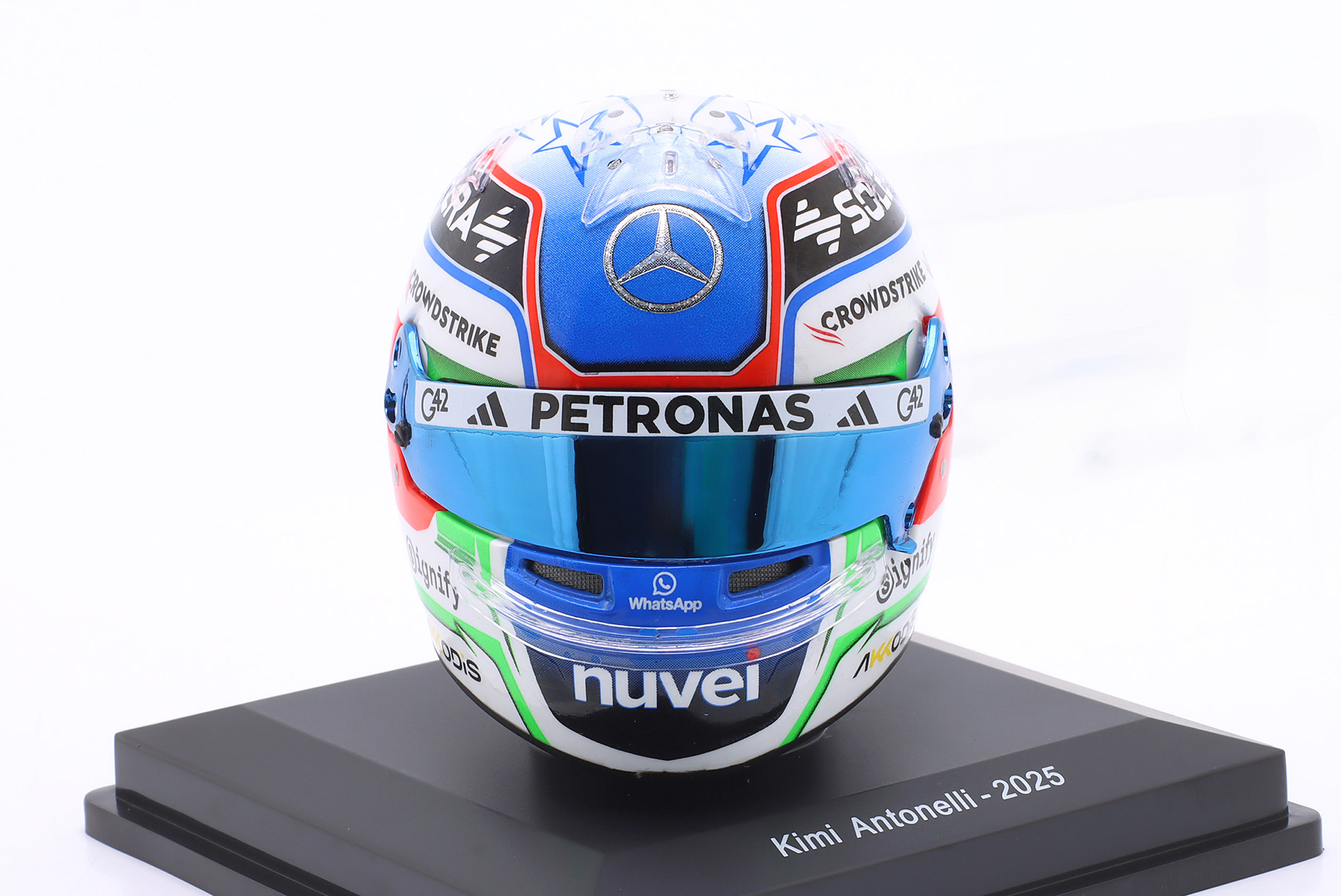 ШЛЕМ ANDREA KIMI ANTONELLI #12 MERCEDES-AMG PETRONAS F1 TEAM FORMULA 1 2025 / КИМИ АНТОНЕЛЛИ МЕРСЕДЕС-АМГ ПЕТРОНАС ФОРМУЛА-1 КОМАНДА