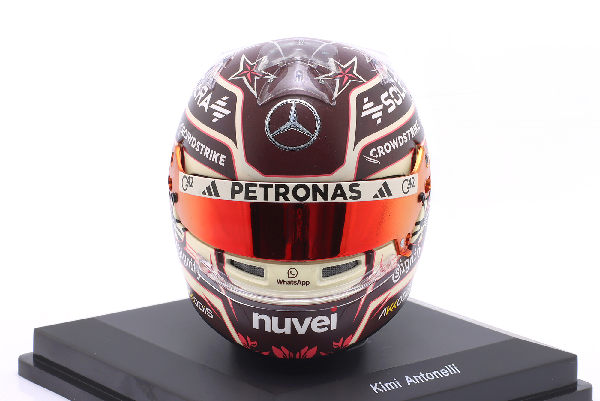 ШЛЕМ KIMI ANTONELLI MERCEDES-AMG PETRONAS #12 MIAMI GP FORMULA 1 2025 / КИМИ АНТОНЕЛЛИ МЕРСЕДЕС-АМГ ПЕТРОНАС ГРАН-ПРИ МАЙАМИ ФОРМУЛА-1