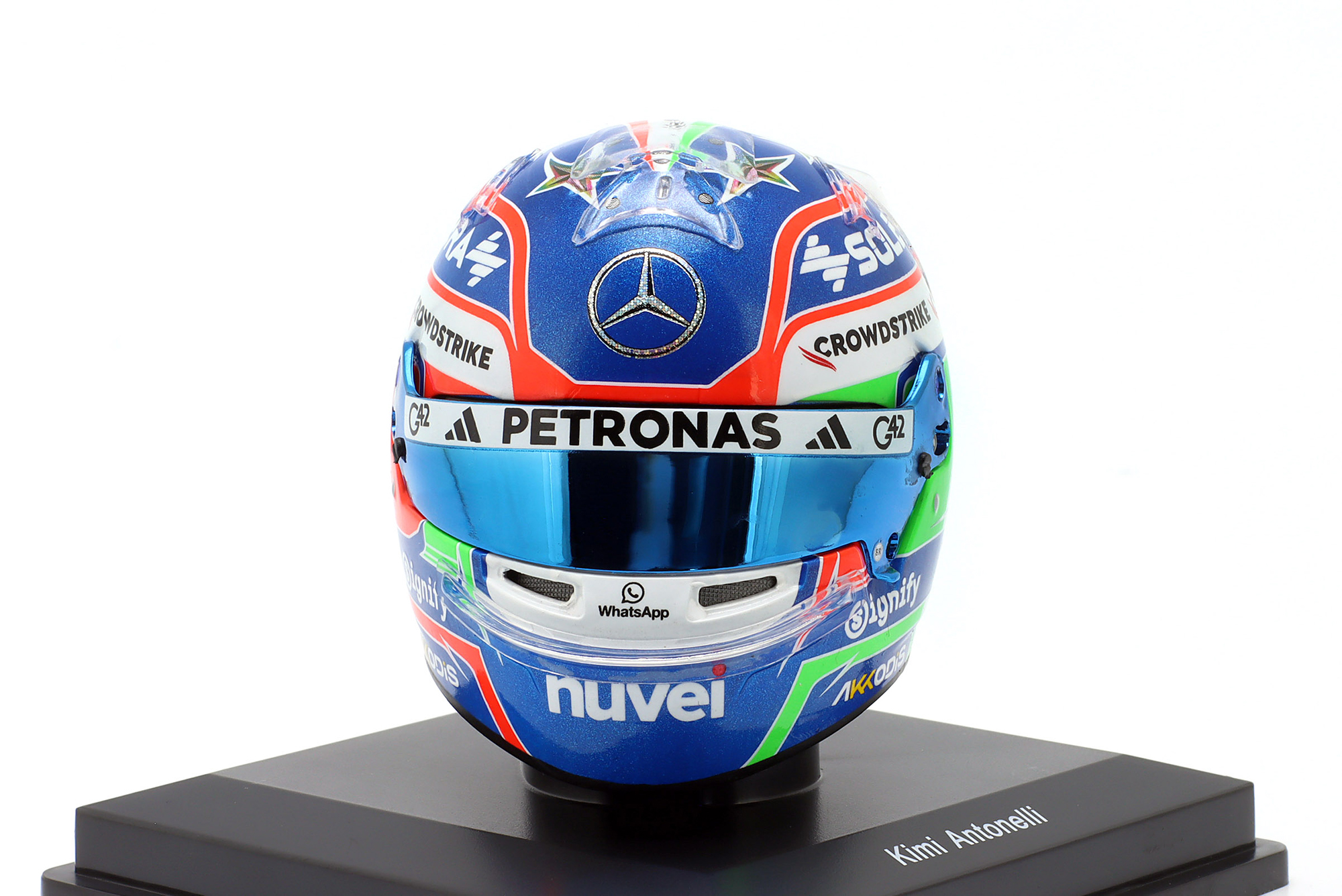 MERCEDES-AMG F1 TEAM #12 EMILIA-ROMAGNA GP FORMULA 1 2025 HELMET KIMI ANTONELLI / МЕРСЕДЕС-АМГ ФОРМУЛА-1 КОМАНДА ЕМИЛИА-РОМАГНА ГРАН-ПРИ ШЛЕМ КИМИ АНТОНЕЛЛИ