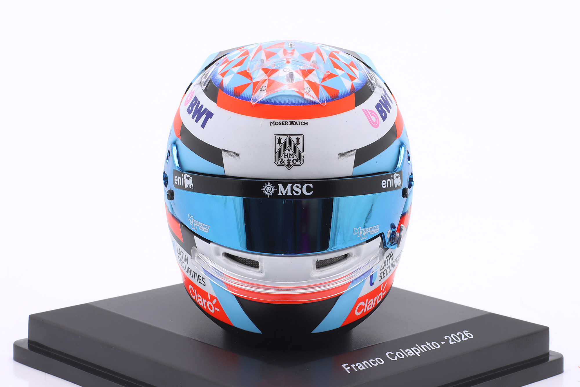 ШЛЕМ FRANCO COLAPINTO BWT ALPINE F1 TEAM #43 FORMULA 1 2026 / ФРАНКО КОЛАПИНТО БВТ АЛЬПИН ФОРМУЛА-1 КОМАНДА