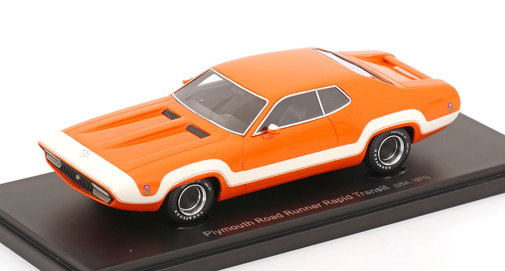PLYMOUTH ROAD RUNNER RAPID TRANSIT 1971 ORANGE WHITE