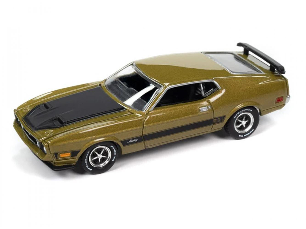 FORD MUSTANG MACH 1 1973 BRIGHT GREEN GOLD METALLIC (ДЛИНА МОДЕЛИ 6-10 СМ)