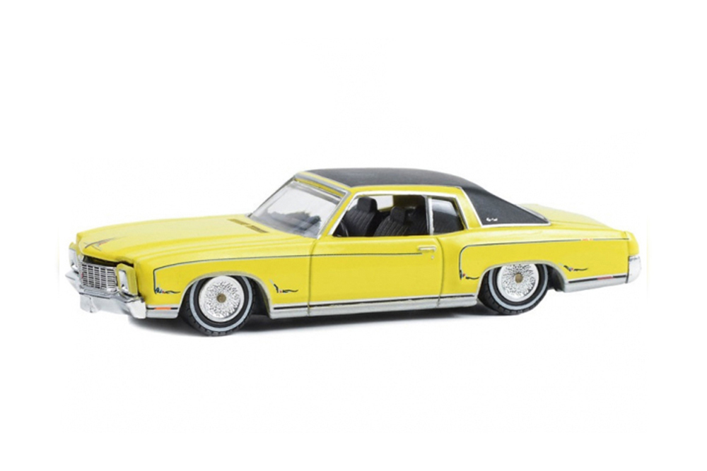 CHEVROLET MONTE CARLO 1971 SUNFLOWER YELLOW/BLACK (ДЛИНА МОДЕЛИ 6-10 СМ)