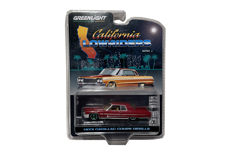 CADILLAC COUPE DEVILLE CUSTOM 1973 MAROON (ЗЕЛЕНЫЕ КОЛЕСА!)
