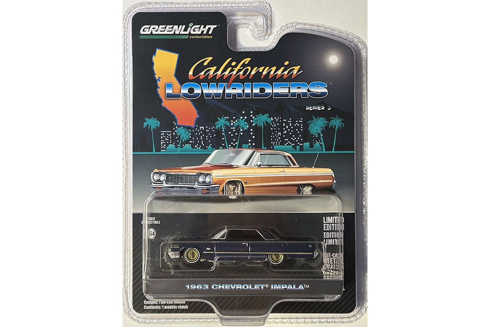 CHEVROLET IMPALA 1963 DARK BLUE/ GOLD (ДЛИНА МОДЕЛИ 6-10 СМ)