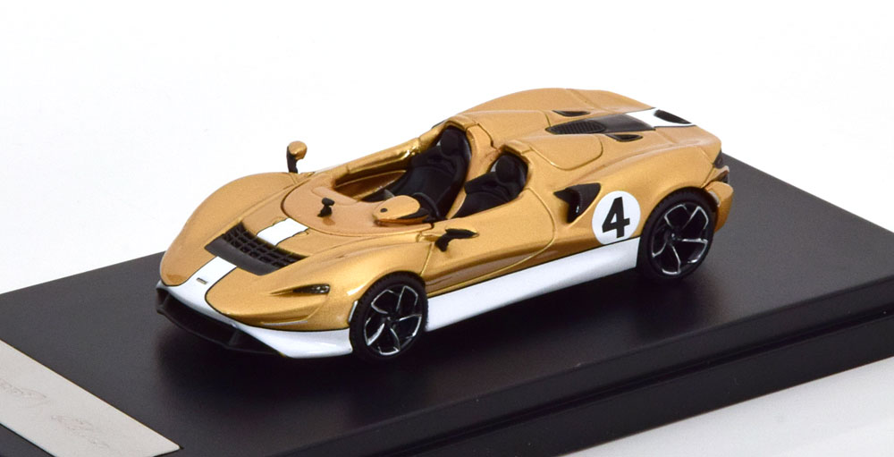 MCLAREN ELVA NO 4 GOLDMETALLIC WHITE (ДЛИНА МОДЕЛИ 6-10 СМ)