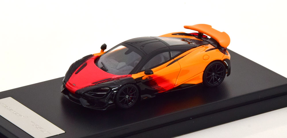 MCLAREN 765LT BLACK RED ORANGE (ДЛИНА МОДЕЛИ 6-10 СМ)