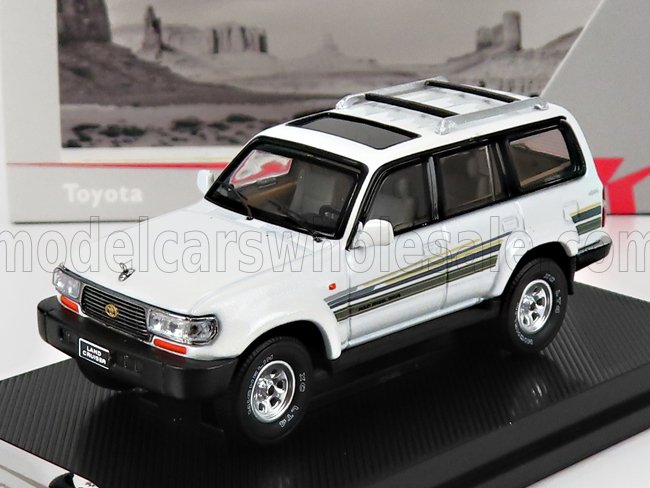 TOYOTA LAND CRUISER J8 1990, WHITE (ДЛИНА МОДЕЛИ 6-10 СМ)
