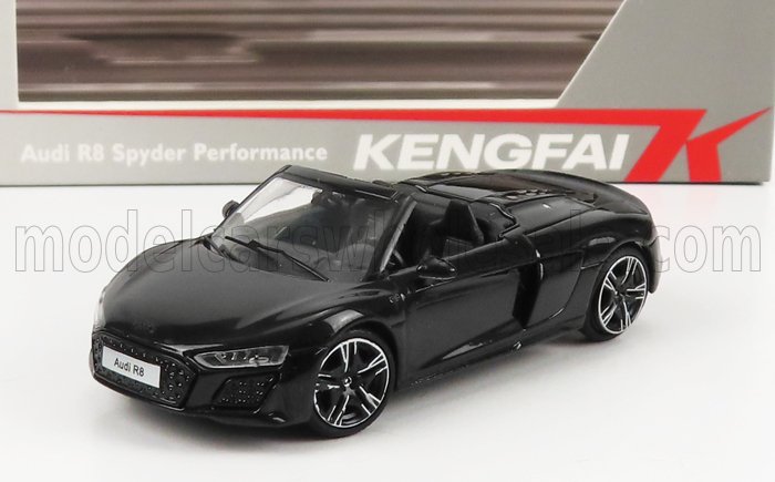 AUDI R8 SPIDER PERFORMANCE 2021, BLACK (ДЛИНА МОДЕЛИ 6-10 СМ)