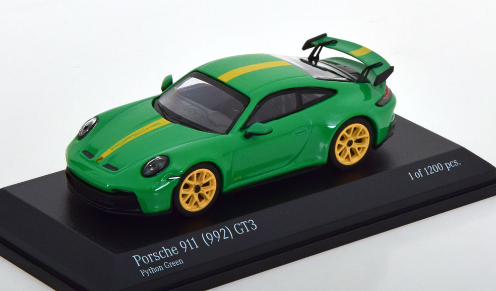 PORSCHE 911 (992) GT3 2021 GREEN YELLOW (ДЛИНА МОДЕЛИ 6-10 СМ)